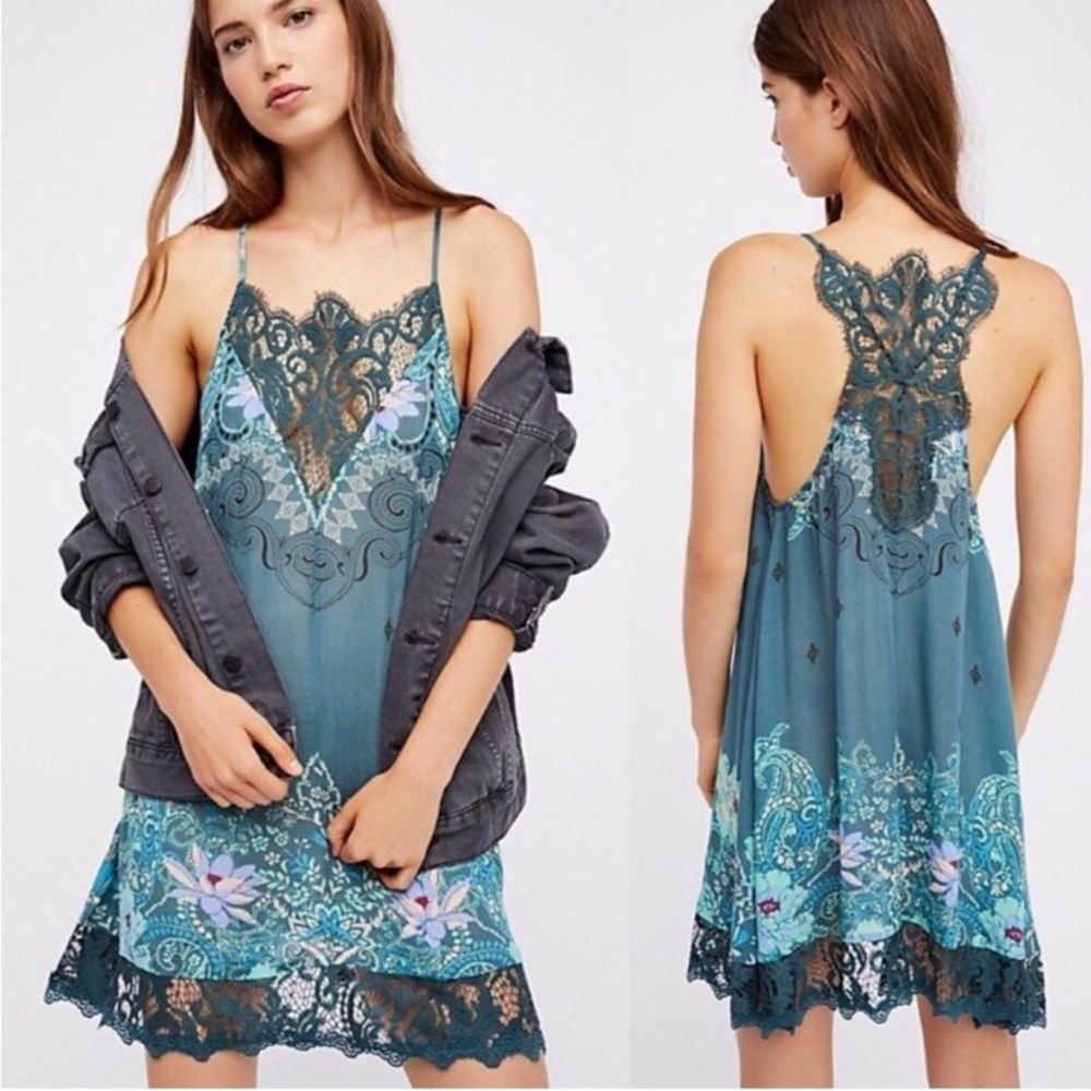 Intimately Free People Who’s Sorry Now Slip Dress in Jade